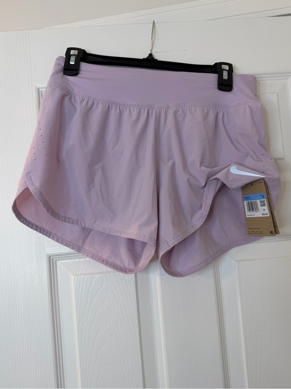 Nike Women's Lavender Athletic Running Shorts with Built-In Liner